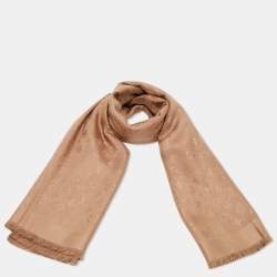 مملوكة مسبقًا Louis Vuitton Cappuccino Silk Classic Monogram Shawl