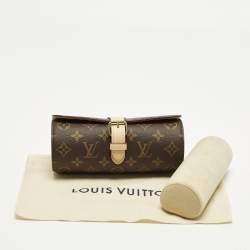 Pre Owned Louis Vuitton 3 Watch Case Monogram Canvas