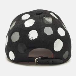 Pre Owned قبعة بيسبول قماشية لوي فويتون ويايوي كوساما سوداء بنقاط لانهائية متوسطة