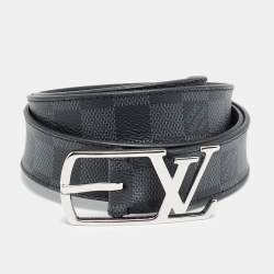 Pre Owned Louis Vuitton Neogram 100 CM Buckle Belt Damier Graphite Canvas