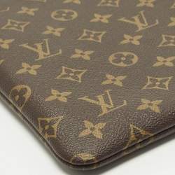 Pre Owned Louis Vuitton L Key Pouch Monogram Canvas 