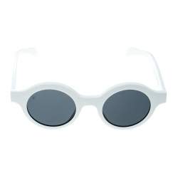 Pre Owned Louis Vuitton x Supreme White / Grey Z0991W Downtown Round Sunglasses