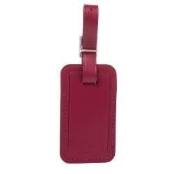 Pre Owned بطاقة أسم حقيبة سفر لوي فيتون جلد وردي داكن