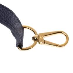 Pre Owned حمالة كتف لوي فيتون قابلة للضبط ج لد أزرق داكن