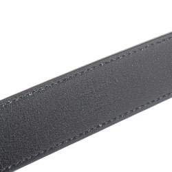 Pre Owned Louis Vuitton Monogram Eclipse Glaze Leather Ouest Belt 95 CM