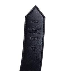 Pre Owned حزام لوي فيتون انجل وينغ جلد و كانفاس مونوغرامي أسود 80 سم