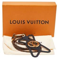 Pre Owned Louis Vuitton Monogram Canvas And Black Silicon Louise Phone Holder
