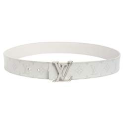 Initiales leather belt Louis Vuitton White size 95 cm in Leather - 32522655