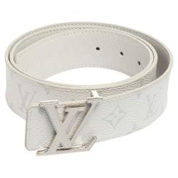 Initiales leather belt Louis Vuitton White size 95 cm in Leather - 35262145