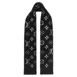 Louis Vuitton Black Logomania Shine Scarf