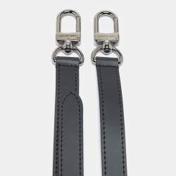 LOUIS VUITTON Leather Adjustable Shoulder Strap Black 74991