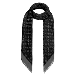 Pre Owned Louis Vuitton Black Monogram Shine Shawl