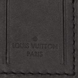 Pre Owned Leather Black Leather Luggage Name Tag