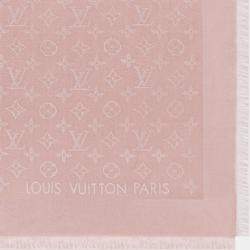 Pre Owned Louis Vuitton Velvet Rose Monogram Shine Shawl