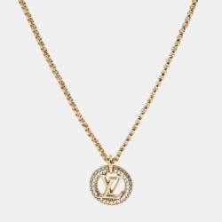 LOUIS VUITTON Metal Crystal Louise By Night Necklace 1244283