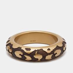 مملوكة مسبقًا Louis Vuitton Lacquer Wood Leopard Monogram Bangle