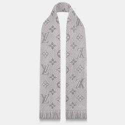 Louis Vuitton Pearl Grey Logomania Scarf