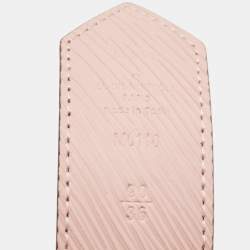 Pre Owned Louis Vuitton Rose Ballerine Monogram and Epi Leather LV Circle Reversible Belt 90CM