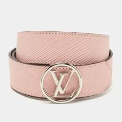 Louis Vuitton Rose Ballerine Monogram and Epi Leather LV Circle Reversible  Belt 90CM Louis Vuitton