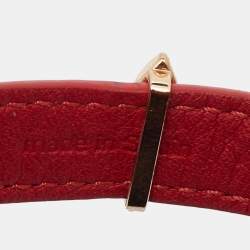 Pre Owned Louis Vuitton Red Monogram Blooming Wrap Bracelet