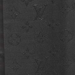 Pre Owned Louis Vuitton Black Monogram Silk Fringed Bandeau Scarf