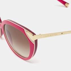 Pre Owned Louis Vuitton Brown Gradient Z0740W Amber Cat Eye Sunglasses