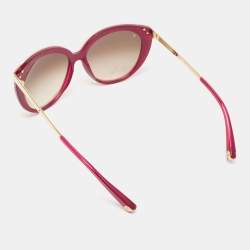 Pre Owned Louis Vuitton Brown Gradient Z0740W Amber Cat Eye Sunglasses