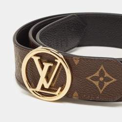 مملوكة مسبقًا Louis Vuitton Black Monogram Canvas LV Circle Reversible Belt 85 CM