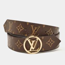 مملوكة مسبقًا Louis Vuitton Black Monogram Canvas LV Circle Reversible Belt 85 CM