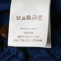 Louis Vuitton Blue Wool Zip Detail Trousers L