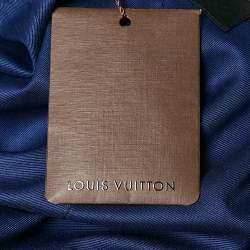 Louis Vuitton Blue Wool Zip Detail Trousers L