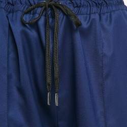 Louis Vuitton Blue Wool Zip Detail Trousers L