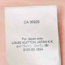 Pre Owned Louis Vuitton Light Orange Broderie Anglaise Cotton Frilled Mini Dress M