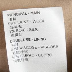 Louis Vuitton Beige Double Face Wool Hooded Wrap Coat S