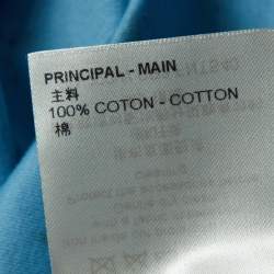 Louis Vuitton Blue Monogram Print Cotton Crew Neck T-Shirt XS
