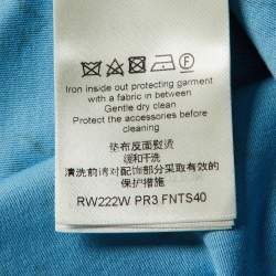 Louis Vuitton Blue Monogram Print Cotton Crew Neck T-Shirt XS