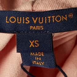 Louis Vuitton Pink Cotton Chain Detail Hooded T-Shirt XS