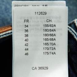 مملوكة مسبقًا بنطلون جينز لوي فيتون دينم أزرق بنقوش مونوغرامية مرتفعة الخصر مقاس صغير - سمول