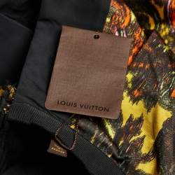 Pre Owned Louis Vuitton Multicolor Printed Sateen Pleated Waist Detail Mini Skirt M
