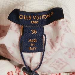 Pre Owned Louis Vuitton White Monogram Print Cotton Mini Shorts S
