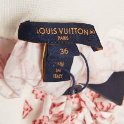 Pre Owned Louis Vuitton White Monogram Print Cotton Mini Shorts S