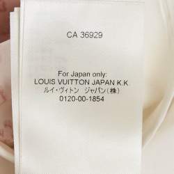 Pre Owned Louis Vuitton White Monogram Print Cotton Mini Shorts S