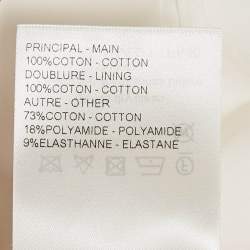 Pre Owned Louis Vuitton White Monogram Print Cotton Mini Shorts S