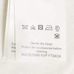 Pre Owned Louis Vuitton White Fil Coupe Denim Mini Skirt S