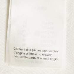 Pre Owned Louis Vuitton White Fil Coupe Denim Mini Skirt S