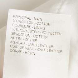 Pre Owned Louis Vuitton White Fil Coupe Denim Mini Skirt S