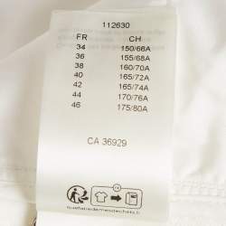 Pre Owned Louis Vuitton White Fil Coupe Denim Mini Skirt S