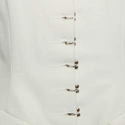 Pre Owned Louis Vuitton Beige Cotton Hook Detail Sleeveless Top M