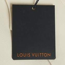 Pre Owned Louis Vuitton Beige Cotton Hook Detail Sleeveless Top M