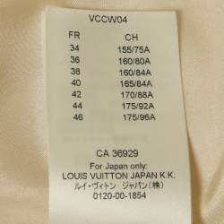 Pre Owned Louis Vuitton Cream Wool Pleated Sleeveless Mini Dress M